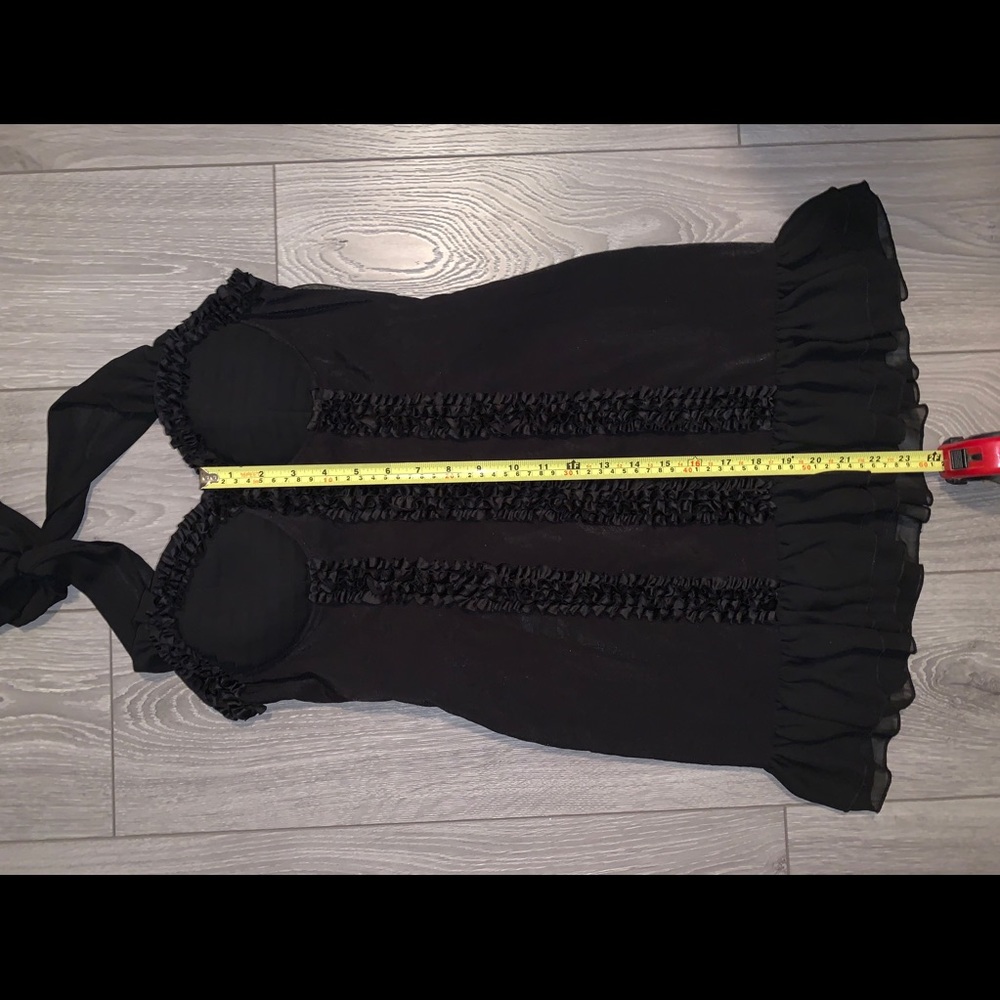 Black Bustier Ruffle Dress - Picture 9 of 10
